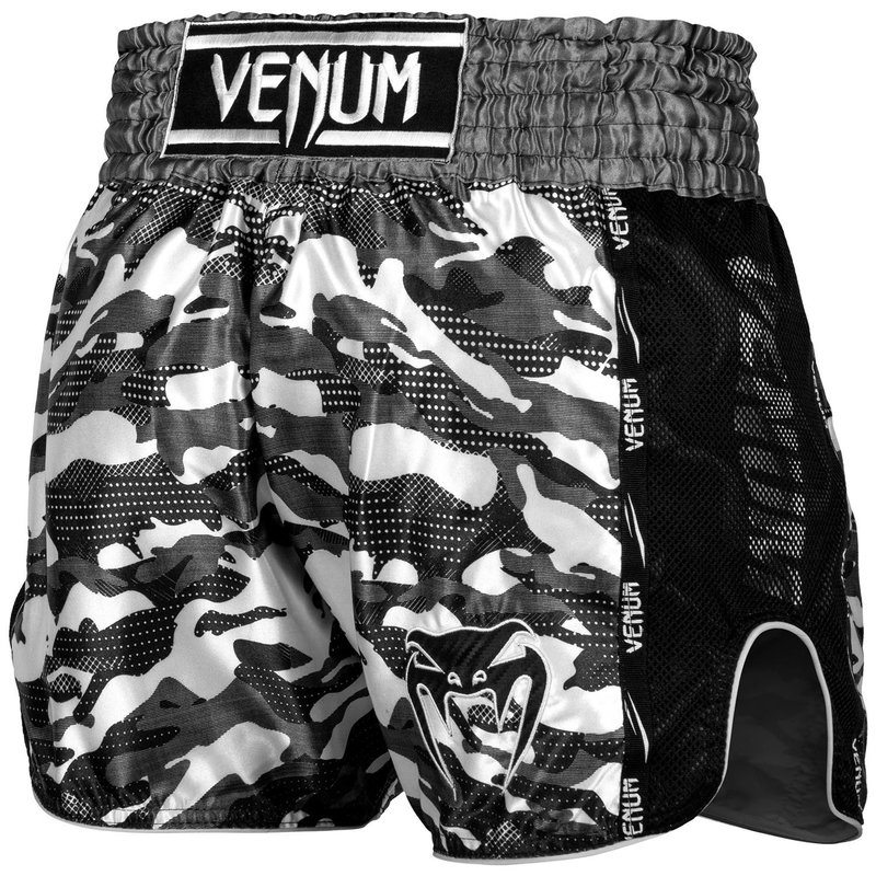 Venum Venum Muay Thai Full Cam Shorts Black White