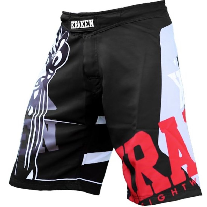 Kraken Fightwear Krakenwear Fight Shorts SFX SERIES The M4sk Black Grey