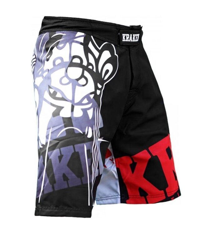 Kraken Fightwear Krakenwear Fight Shorts SFX SERIES The M4sk Black Grey