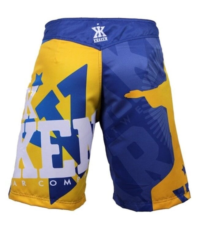 Krakenwear Fightshorts SFX SERIE Wanna Get Free Blau