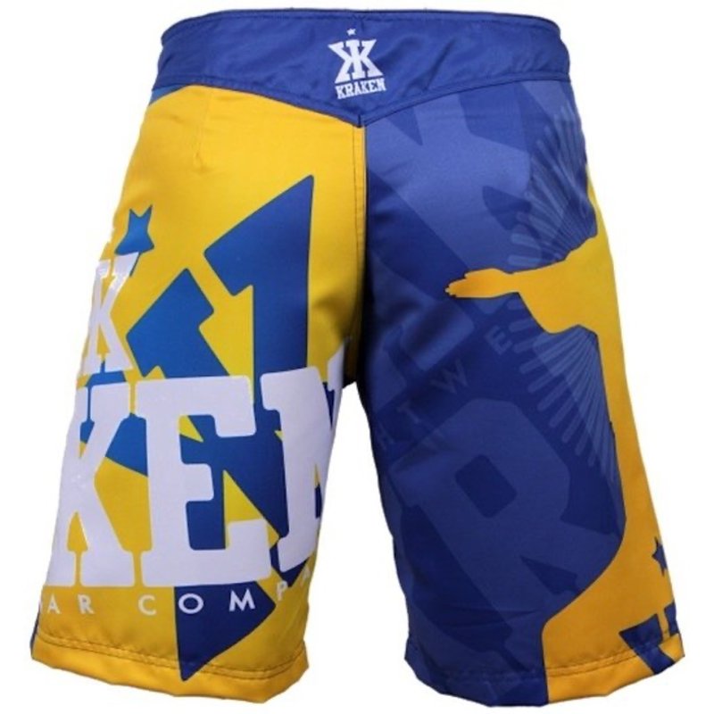 Kraken Fightwear Krakenwear Fightshorts SFX SERIES Wanna Get Free Blue