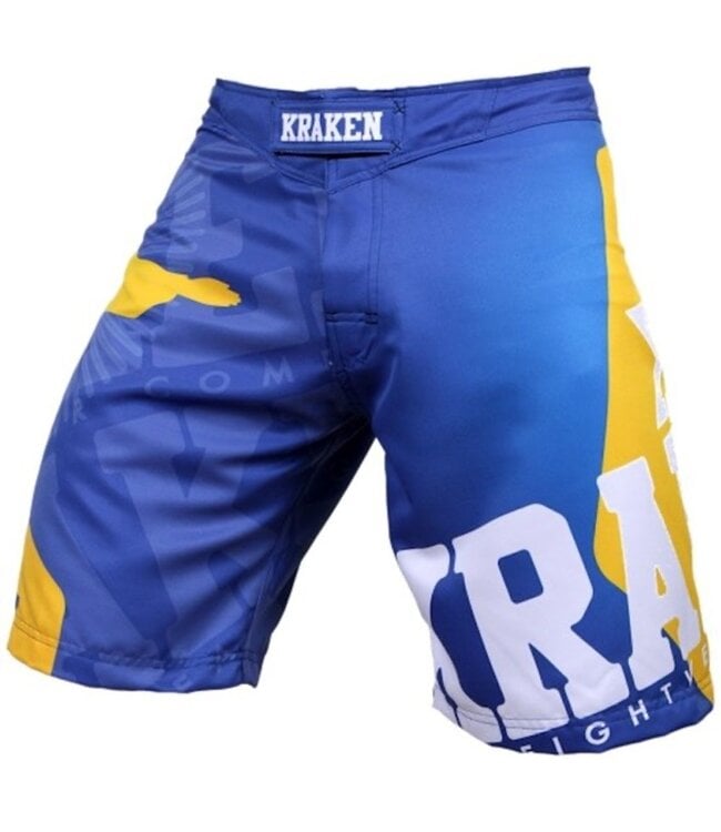 Krakenwear Fightshorts SFX SERIE Wanna Get Free Blau