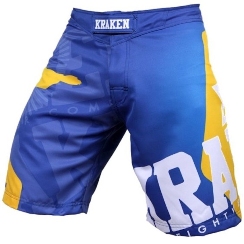 Kraken Fightwear Krakenwear Fightshorts SFX SERIES Wanna Get Free Blue