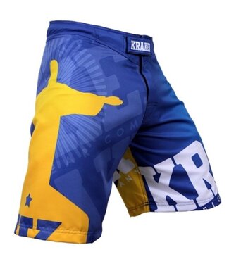 Krakenwear Fight Shorts SFX SERIES Wanna Get Free Blue