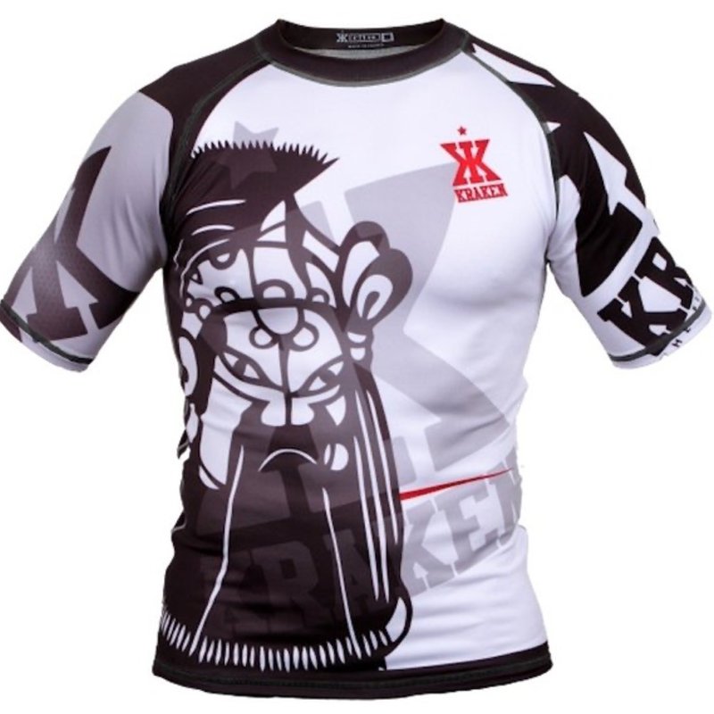 Kraken Fightwear Kraken Wear Rash Guard Das M4SK Black Ice