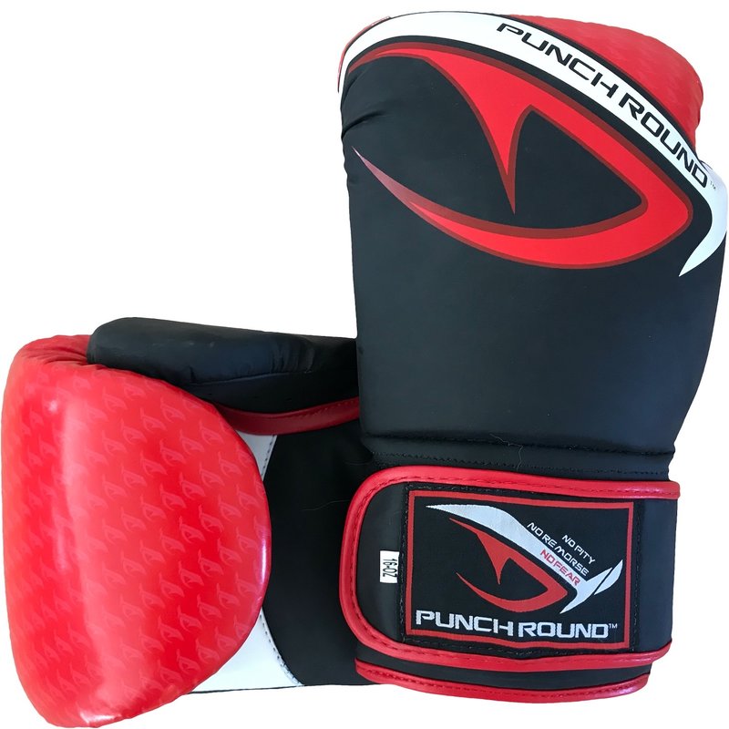 Punch Round Kids NoFear Kickboxing Shin Guards Black Red - FIGHTWEAR SHOP  EUROPE