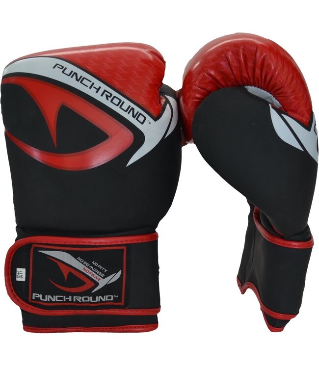 PunchR™  Punch Round No-Fear Bokshandschoenen Kids Zwart Rood