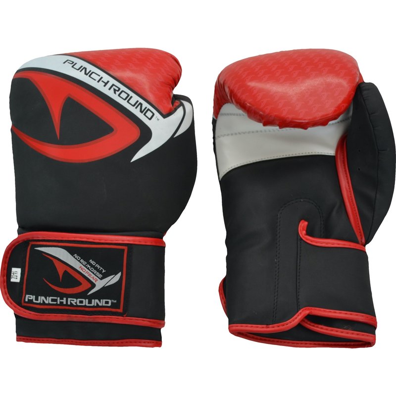 PunchR™  Punch Round No-Fear Boxhandschuhe Kinder Schwarz Rot