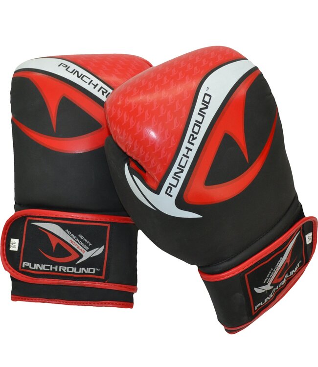 Punch Round No-Fear Boxing Gloves Kids Black Red
