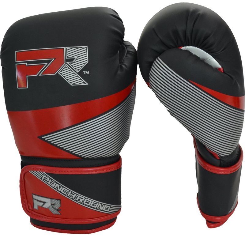 Punch Round Evoke Boxing Gloves Black Red - FIGHTWEAR SHOP EUROPE