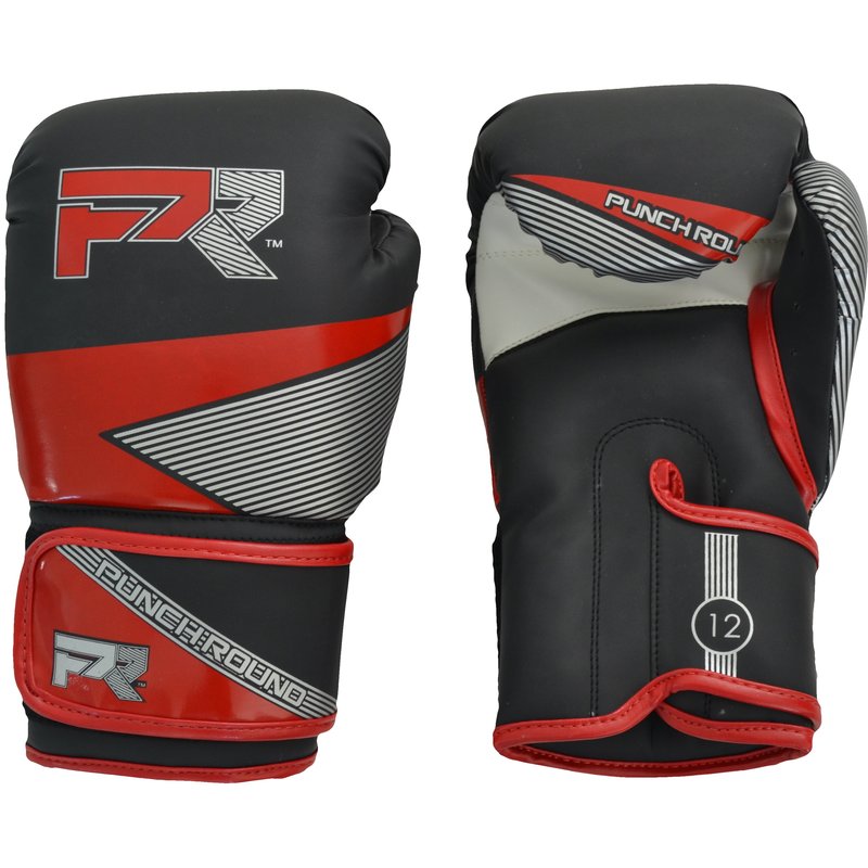 PunchR™  Punch Round Bokshandschoenen Evoke Zwart Rood