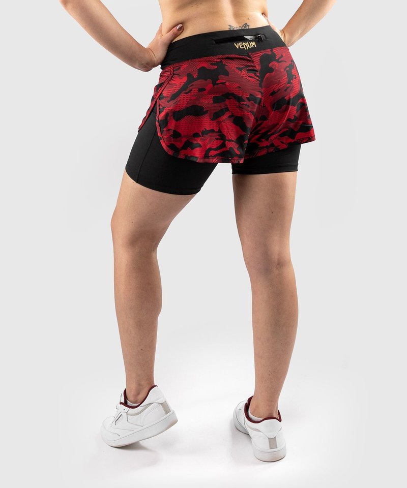 Venum Venum Defender 2.0 Hybrid Compression Shorts Women Black Red