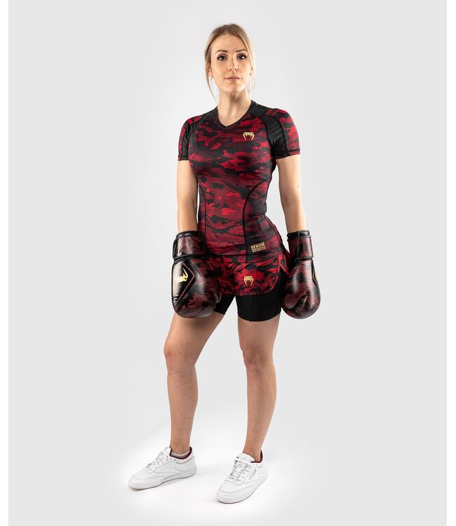 Venum Defender 2.0 Hybrid Compression Shorts Dames Zwart Rood