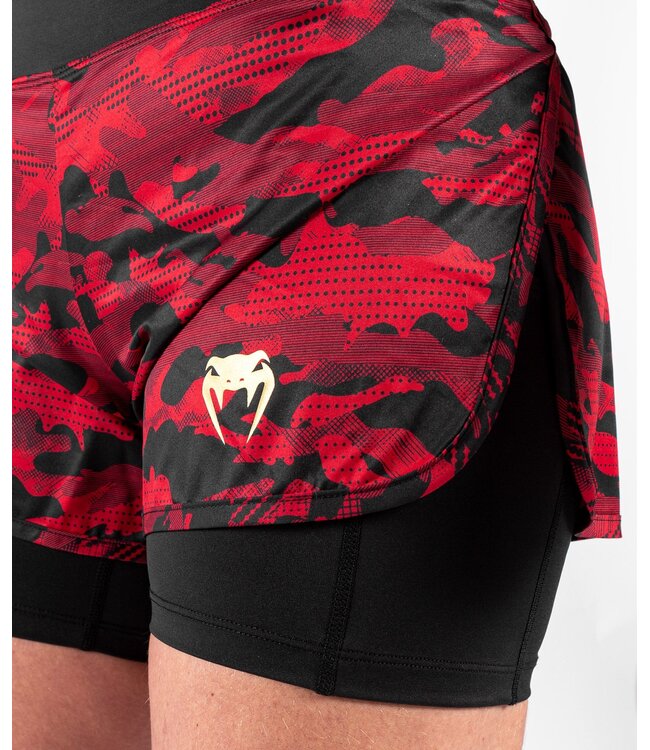 Venum Defender 2.0 Hybrid Compression Shorts Dames Zwart Rood