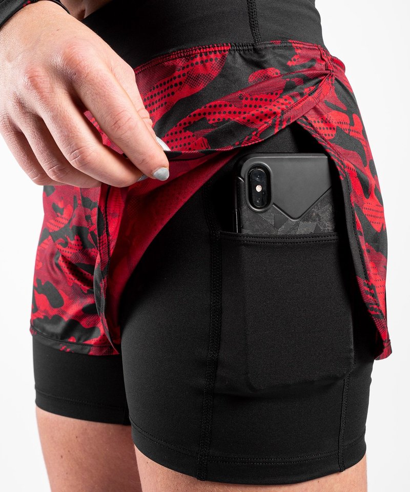 Venum Defender Hybrid Compression Short Black Red - FIGHTWEAR SHOP EUROPE