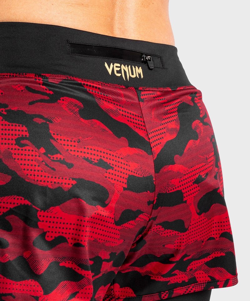 Venum Venum Defender 2.0 Hybrid Kompressionsshorts Frauen Schwarz Rot