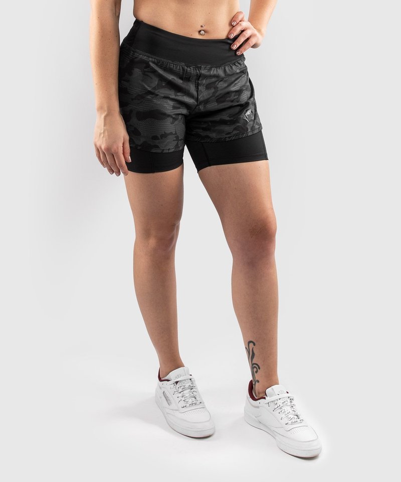 Venum Venum Defender 2.0 Hybrid Compression Shorts Dames Zwart Camo