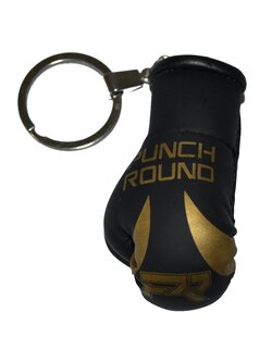PunchR™  Punch Round Bokshandschoen Sleutelhanger Zwart Goud