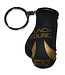 Punch Round Boxing Glove Keyring Black Gold