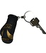 Punch Round Boxing Glove Keyring Black Gold