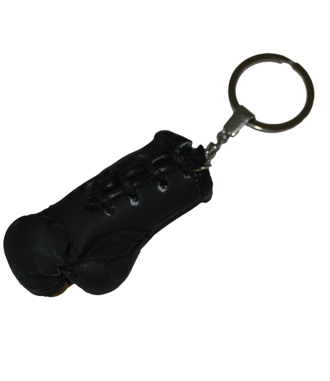PunchR™  Punch Round Boxing Glove Keyring Black Gold