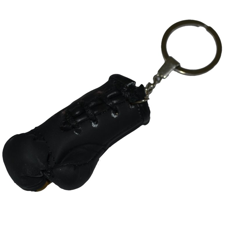 PunchR™  Punch Round Boxing Glove Keyring Black Gold