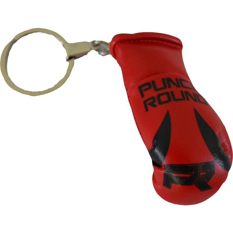 PunchR™  Punch Round Bokshandschoen Sleutelhanger Rood Zwart