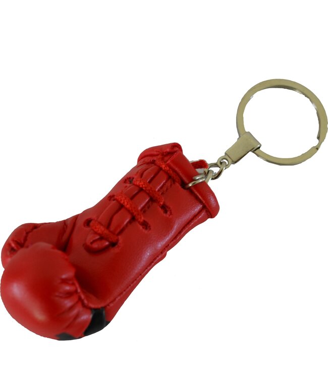 Punch Round Boxhandschuh Schlüsselring Rot Schwarz