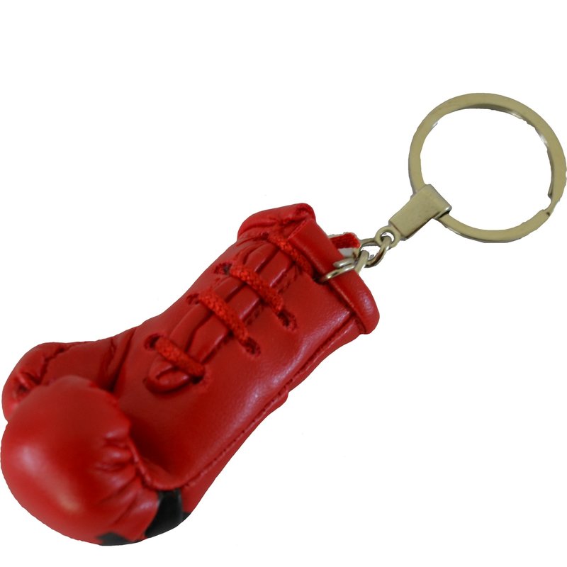 PunchR™  Punch Round Boxhandschuh Schlüsselring Rot Schwarz