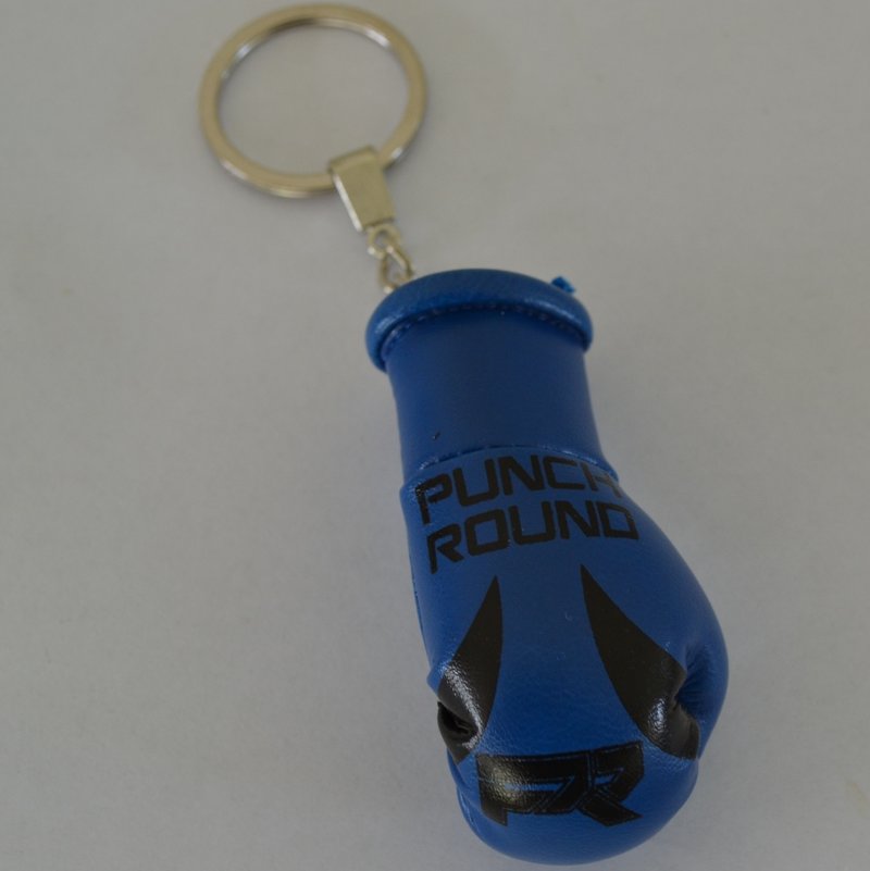 PunchR™  Punch Round Boxing Glove Keyring Blue Black