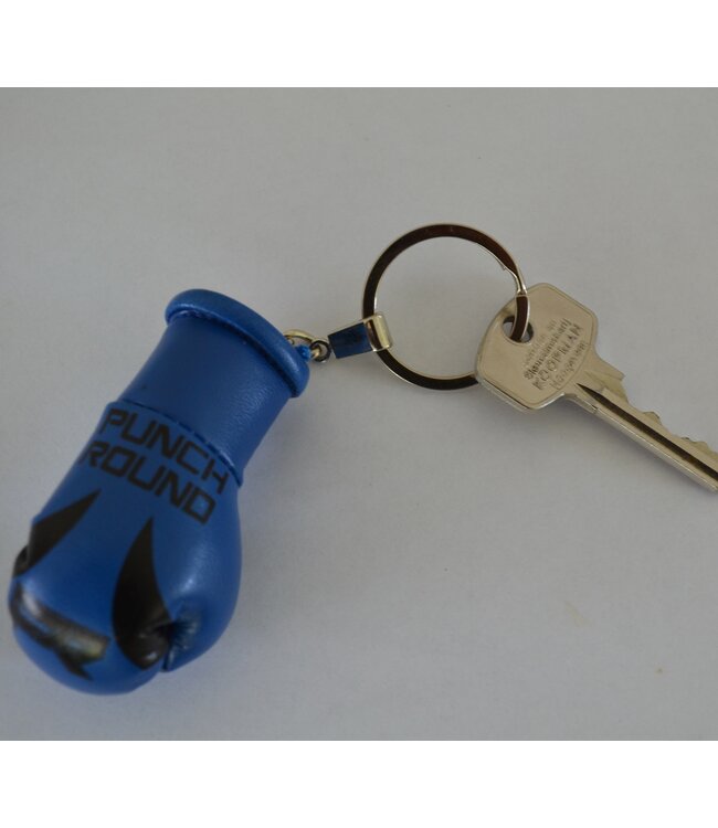 PunchR™  Punch Round Boxing Glove Keyring Blue Black