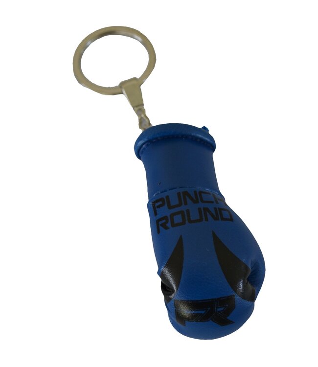 PunchR™  Punch Round Boxhandschuh Schlüsselring Blau Schwarz