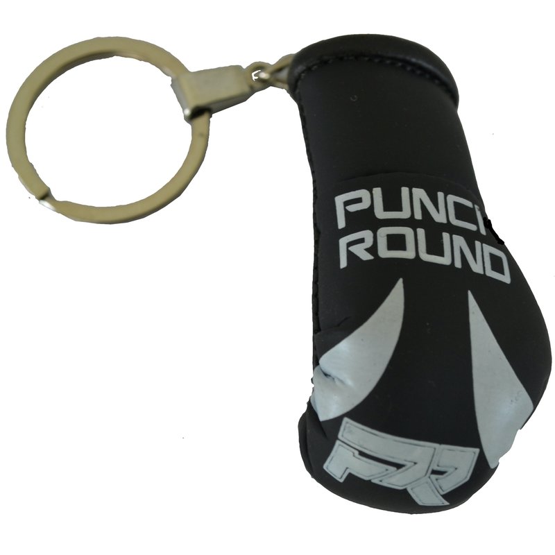 PunchR™  Punch Round Bokshandschoen Sleutelhanger Zwart Wit