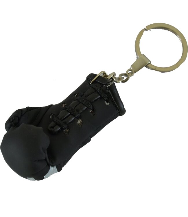 PunchR™  Punch Round Boxing Glove Keyring Black White