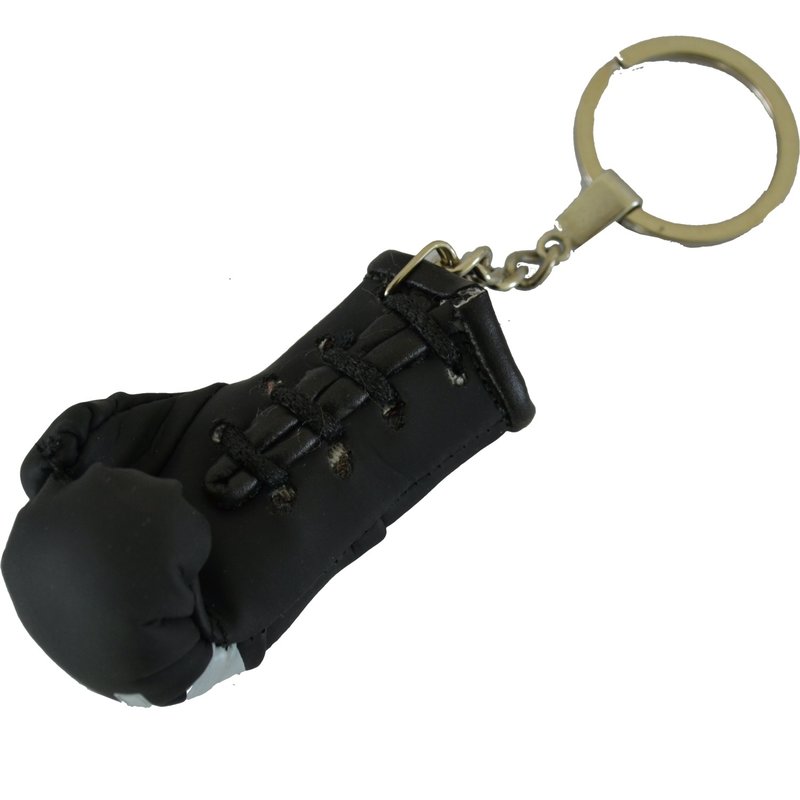 PunchR™  Punch Round Bokshandschoen Sleutelhanger Zwart Wit