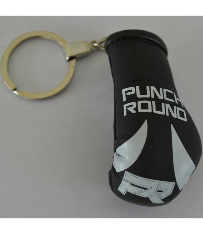 PunchR™  Punch Round Bokshandschoen Sleutelhanger Zwart Wit