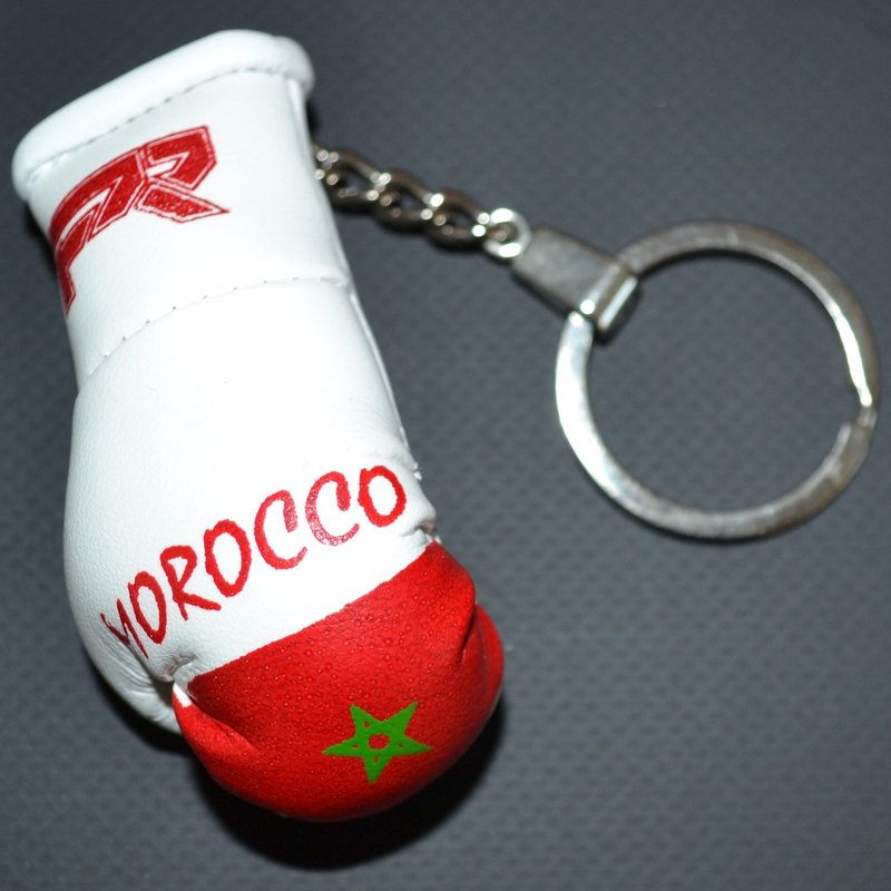PunchR™  Punch Round Boxing Glove Keyring Flag Marocco