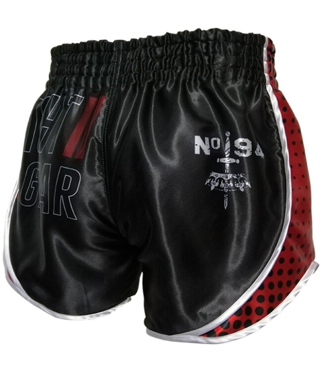 Booster Muay Thai Shorts Ad Vintage Schwarz Rot