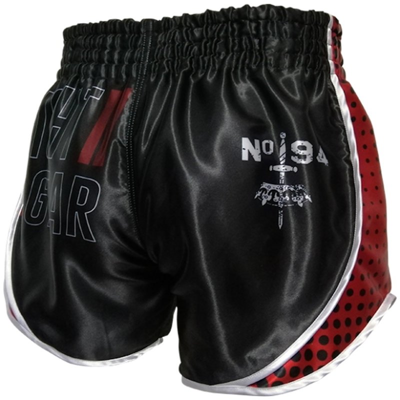 Booster Booster Muay Thai Short Ad Vintage Shield Zwart Rood