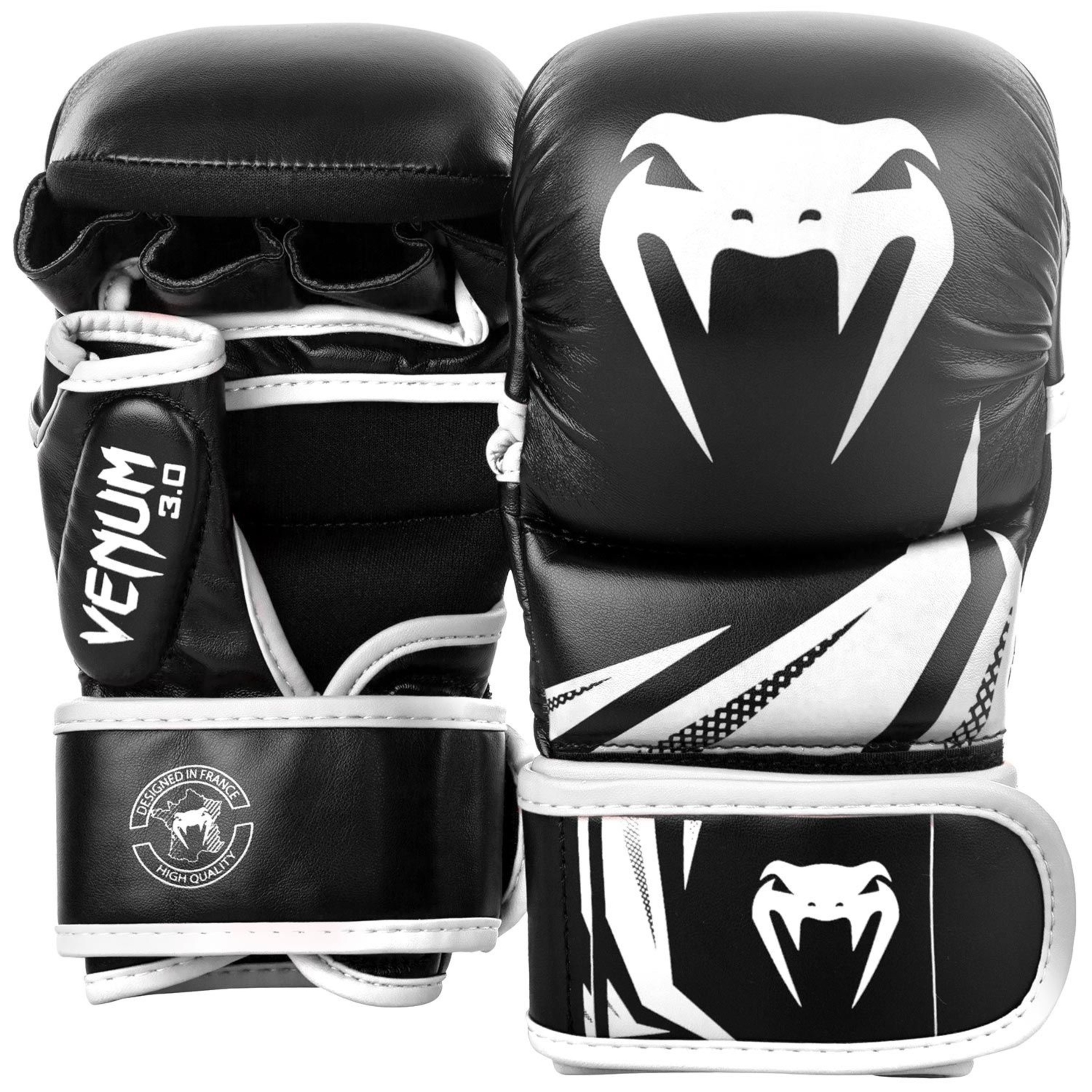 Venum Challenger 3.0 MMA Sparring Gloves Black White FIGHTWEAR SHOP