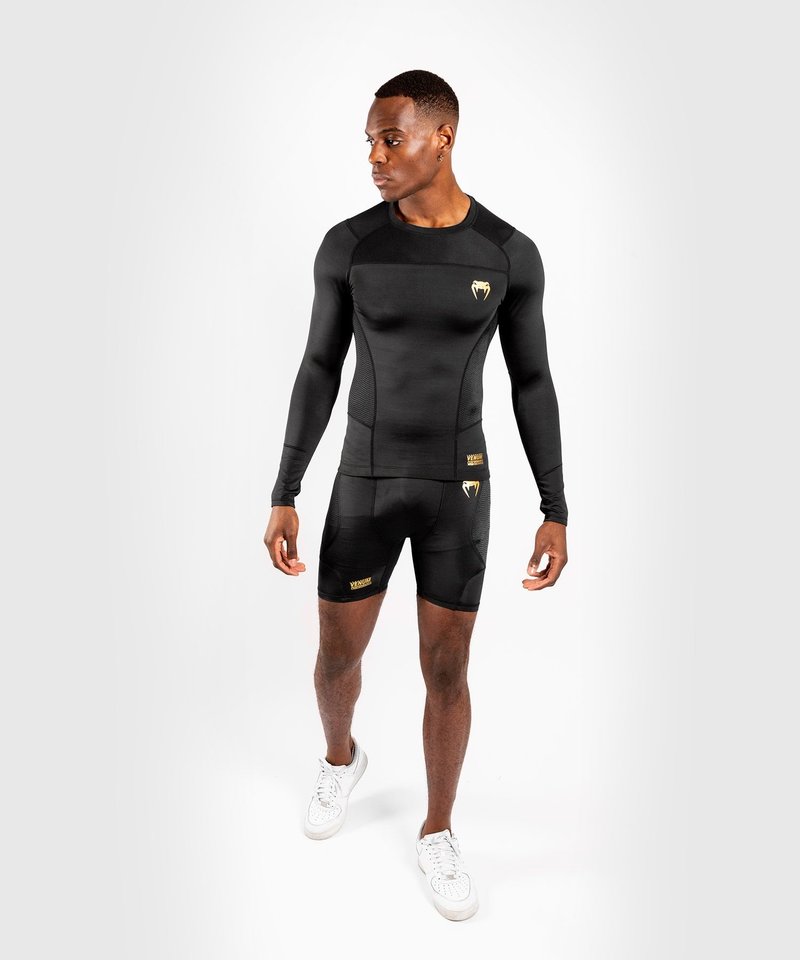 Venum Venum G-Fit Compression Shorts Black Gold