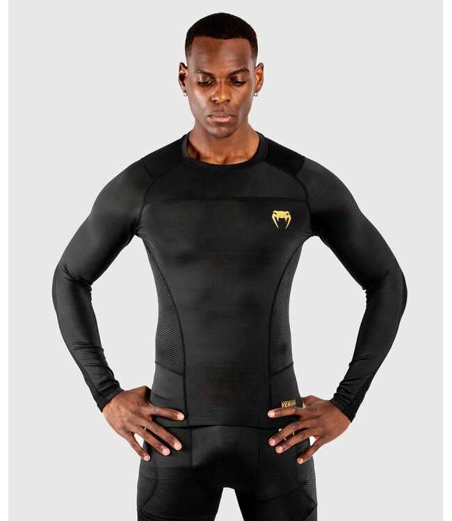 Venum Venum Rash Guard Compression Shirt G-Fit L/S Black Gold