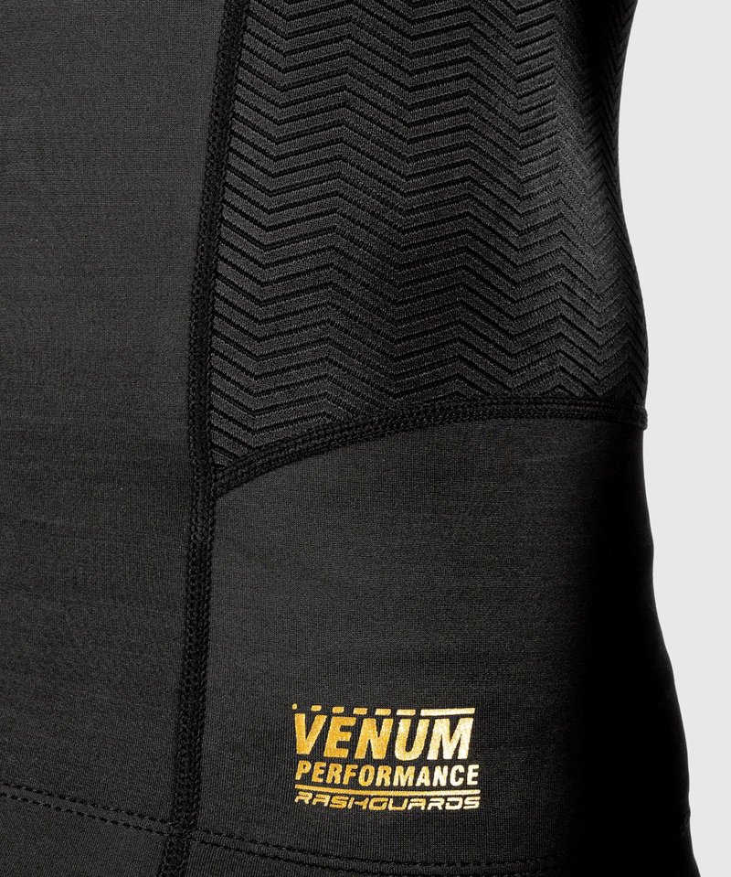 Venum Venum Rashguard G-Fit Compression Shirt L/S Zwart Goud