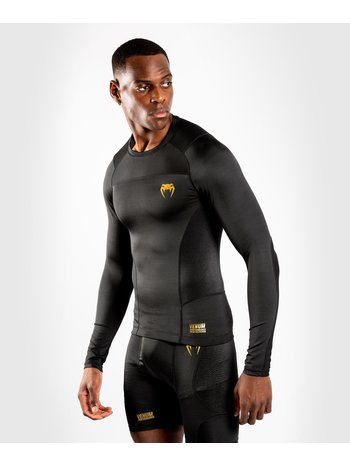 Venum Venum Rash Guard Kompressions Shirt G-Fit L/A Schwarz Gold