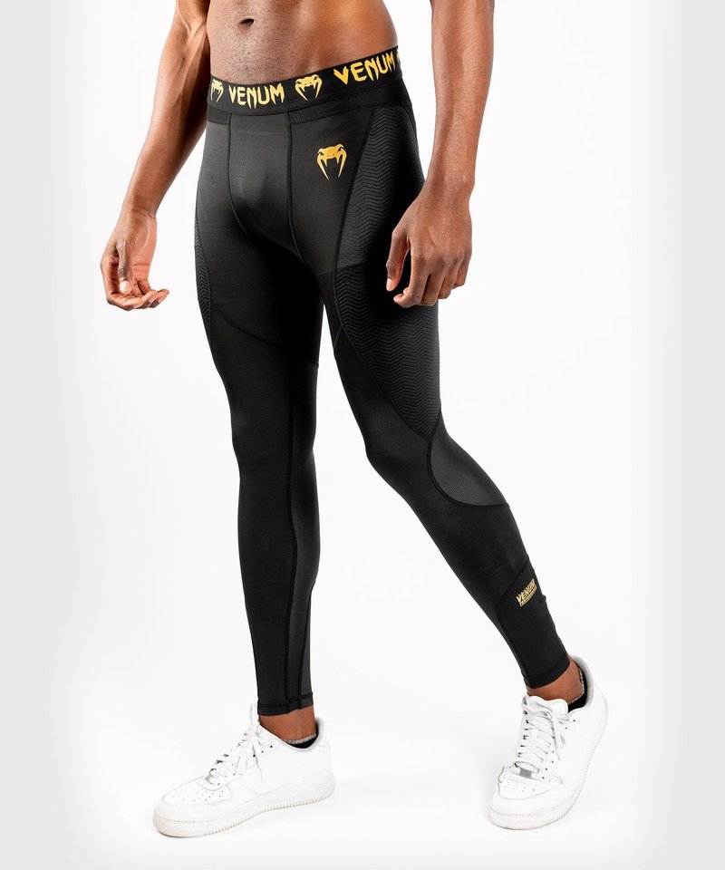 Venum Venum Legging G-Fit Kompressionshose Schwarz Gold