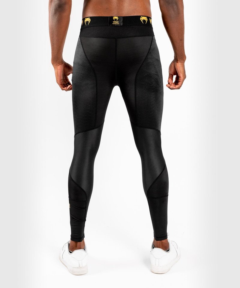 Venum Legging G-Fit Compression Pants Black Gold - FIGHTWEAR SHOP