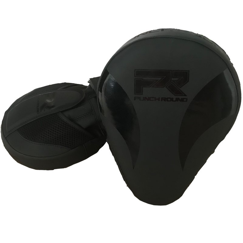 PunchR™  Punch Round Hand PRO Pads Focus Mitts Slam Zwart