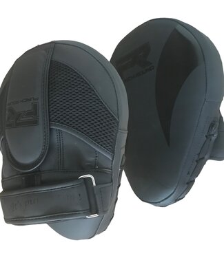 PunchR™  Punch Round PRO Hand Pads Focus Mitts Slam Zwart