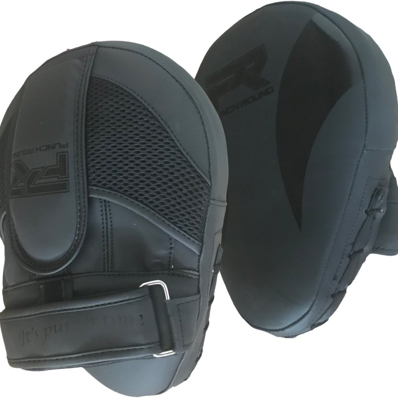 PunchR™  Punch Round Slam PRO Hand Pads Focus Mitts Black