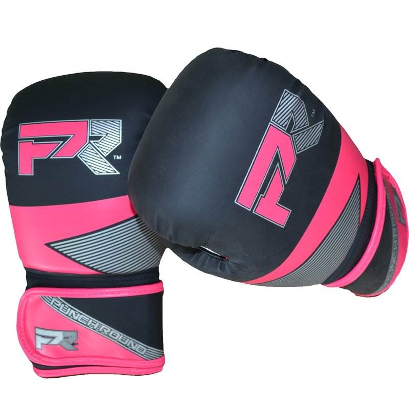 PunchR™  Punch Round Evoke Boxing Gloves Black Pink